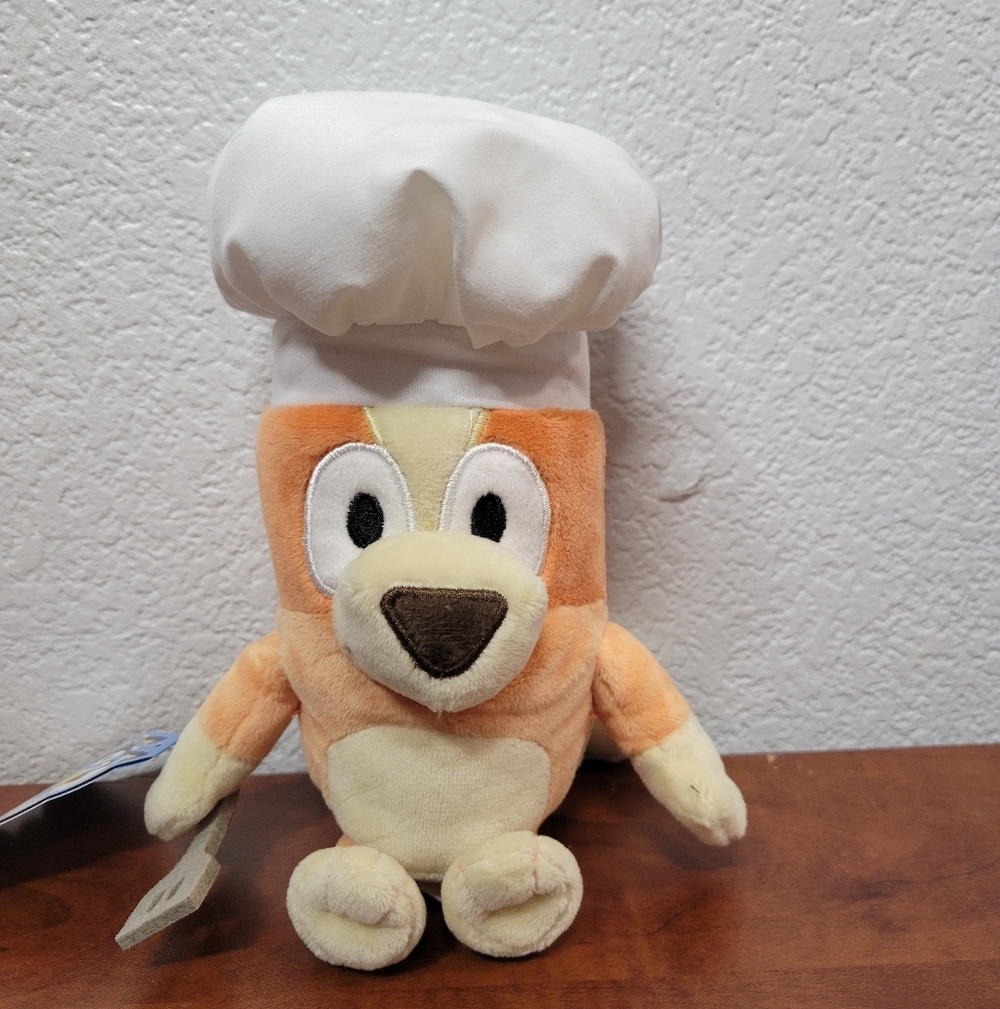 Bluey Chef Bingo Plush Toy Nwt